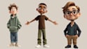 create 3d cute characters, 3d toys, 3d mascot, 3d animals in pixar style
