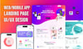 design mobile app UI UX wireframes with smart components and editable template
