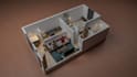 do isometric 3d floor plan render, realistic interior exterior render