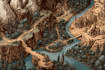 fantasy map illustration, dnd map