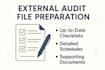 prepare external audit working papers and lead schedules professionally