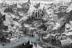 make cartoon fantasy map illustration, doodle hand drawn