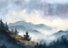 draw a watercolor landscape illustration