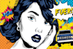 draw a retro pop art roy lichtenstein style