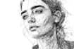 draw freehand digital scribble sketch, line art