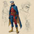 make concept art superhero character comic style