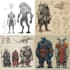 draw fantasy dnd and scifi monster game concept art