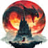 do fantasy game logo with cool unique magic style