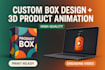 design custom amazon box product packing cgi animation 3d product animation