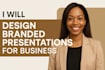 design branded presentation slides for business
