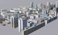 draft urban planning and architectural site plans on autocad and 3d rendering