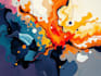 create unique printable digital oil paint abstract wall art design