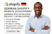 german shopify website development design german site redesign products upload