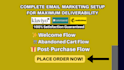 setup welcome, abandoned cart, post purchase flow on klaviyo omnisend mailchimp