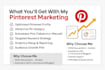manage pinterest marketing create pins, boost traffic, sales