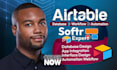setup airtable database, airtable automation, integrate softr webapp, workflow