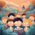 make a  children book cover illustration