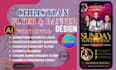 create editable church flyer, digital conference banner, logo on canva, ai