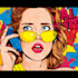 draw pop art in retro comic style