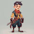 draw 2d game character for game art