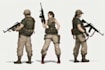 draw 2d game art military character design