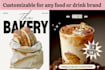 design aesthetic flyers for food events and cafes
