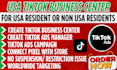 verified USA tiktok business center tiktok ads agency ads campaign install pixel