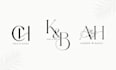 design an elegant modern wedding logo, monogram, or initials