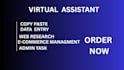 be your virtual assistant for copy paste, data entry,web research
