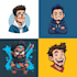 create cartoon character and mascot logo