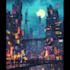 create a concept illustration science fiction city,