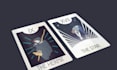 illustrate custom tarot card design in dark vintage and magical style