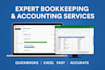 do professional bookkeeping and financial statements in quickbooks or excel
