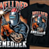 design high quality welder mascot logo with t shirt design