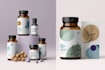 design minimalist cosmetic and supplement label packaging
