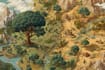 draw 2d rpg fantasy map, landscape, dndart map design