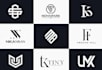 create a premium monogram, initial letters logo design