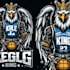 design high quality eagle mascot logo with t shirt design