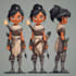 do game character art, 2d game character art