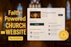 design church website with sermon uploads, donation, event calendar integration