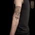 create sleeve tattoo design in geometric style