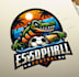 make creative esport football beach crocodile logo