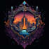 design fantasy game logo with cool unique magic style