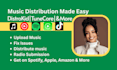 fix issue and distribute music using distrokid, ditto, tunecore, cd baby, amuse