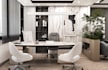3d office design, realistic commercial interior,work space design with 3d render