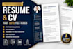 design a professional resume and modern CV layout