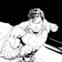 draw black and white comic superhero character line art