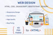 design and develop static responsive websites