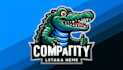 design outstanding crocodile mascot logo with express delivery
