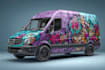 professionally, van, truck, car warp design